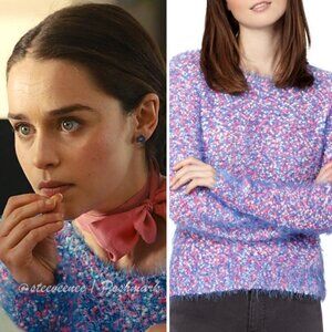 NWT H! by Henry Holland Blue Mini Bobble Sweater ASO Louisa Clark